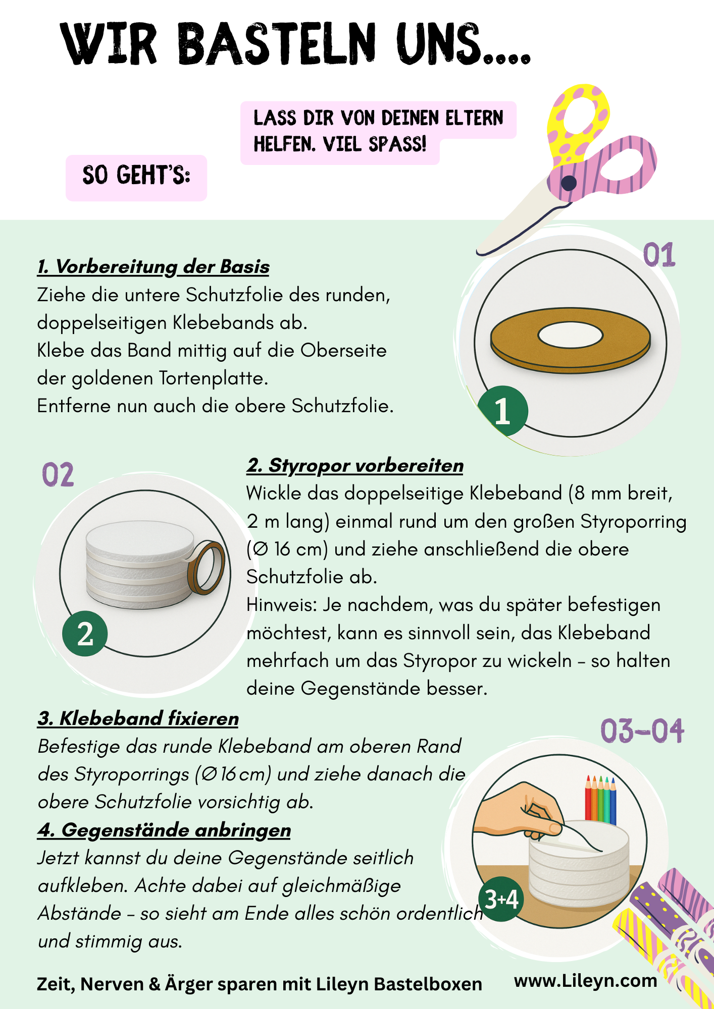 DIY-Bastelset für einen Tortenturm