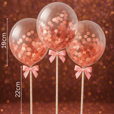 Caketopper-Ballon mit Konfetti