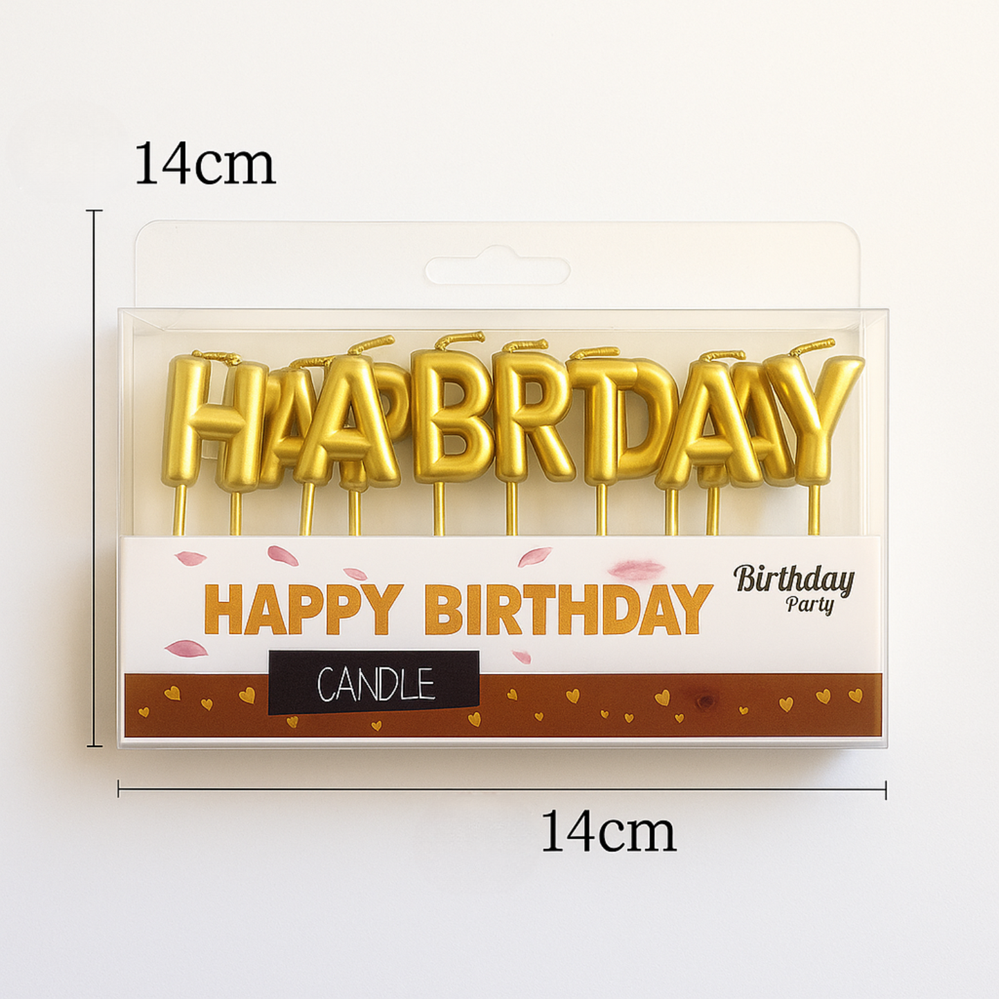 Happy Birthday Kerzen Set – Metallic Buchstabenkerzen