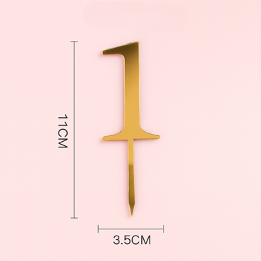 Glänzende Zahlenkerzen – Goldene Torten Dekoration Einzeln Erhältlich