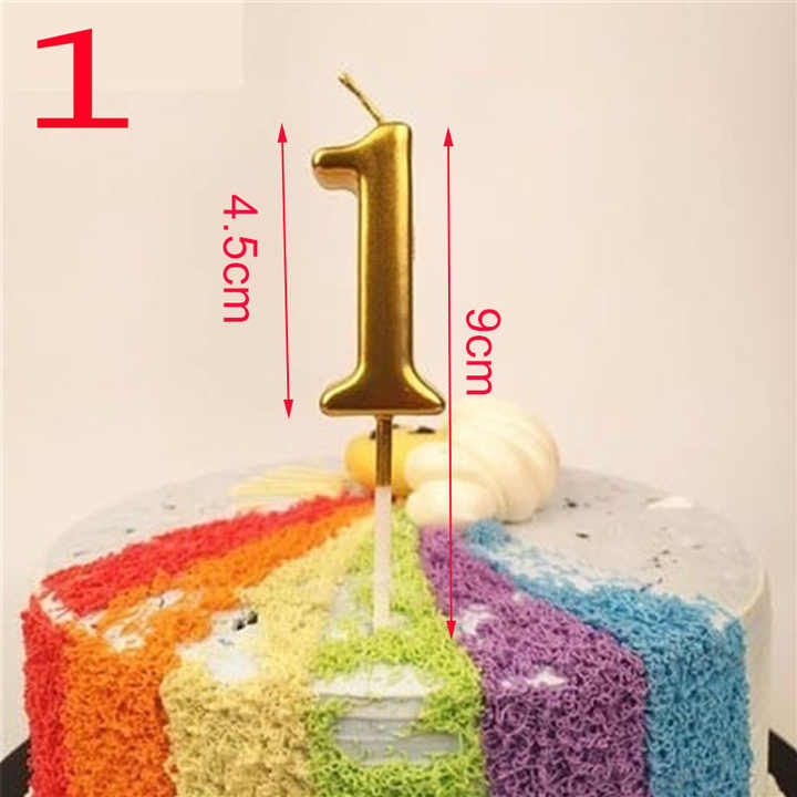 Goldene Zahlenkerzen 0–9 – Edle Tortenkerzen für Geburtstag, Jubiläum & mehr – 9 cm hoch