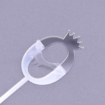 Zahlen Caketopper Gold mit Krone – Einzelne Zahl 0–9 aus Acryl für Geburtstag, Jubiläum & Tortendeko