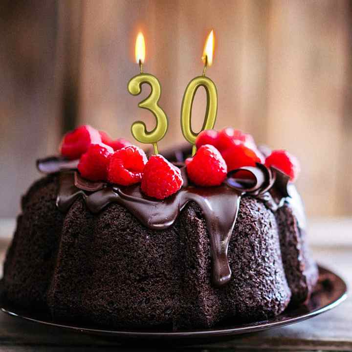 Goldene Zahlenkerzen 0–9 – Edle Tortenkerzen für Geburtstag, Jubiläum & mehr – 9 cm hoch