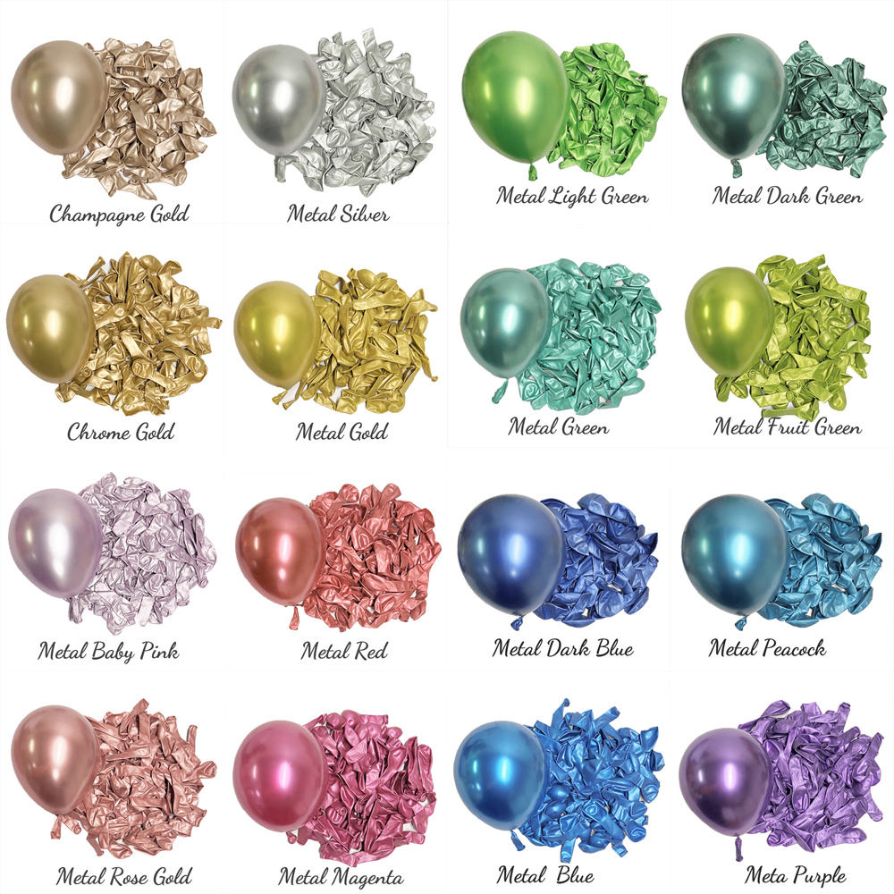 Metallic Herzballons in 18 Farben – Glänzende Folienballons für romantische Deko