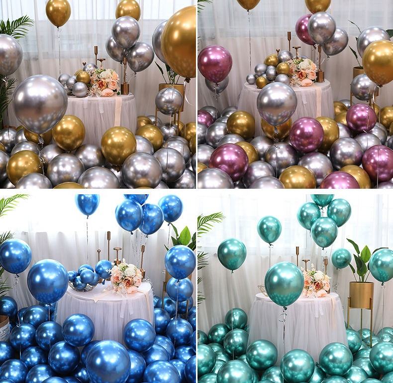 Metallic Herzballons in 18 Farben – Glänzende Folienballons für romantische Deko
