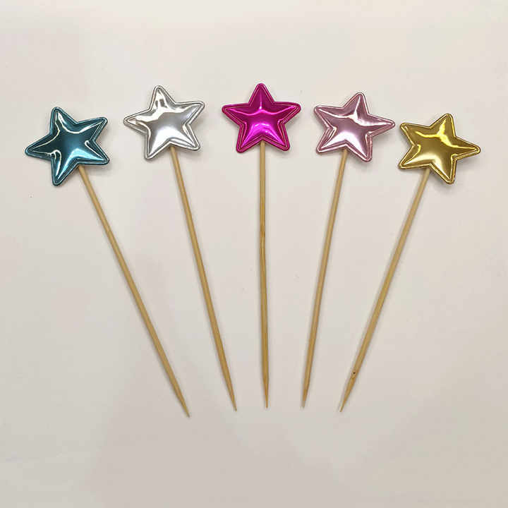 Bunte Tortenstecker – Herz, Stern, Krone & Mickey für Kindergeburtstag, Prinzessinnen Party & besondere Anlässe