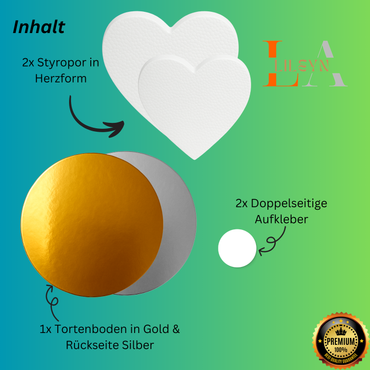 Styropor Herzform 2-stöckig – DIY Geschenkbox & Geldgeschenk