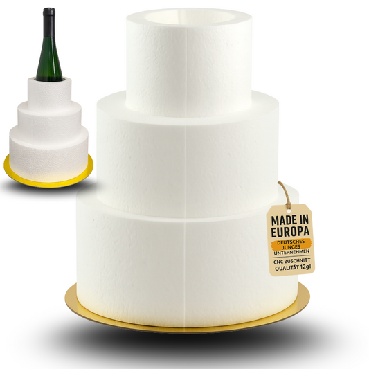 Styropor Torte 3-stöckig mit Ausschnitt
