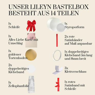 DIY Bastelbox Tortenturm – 2-stöckige Styropor-Torte zum Selbstgestalten | Kreatives Geschenkset mit Zubehör