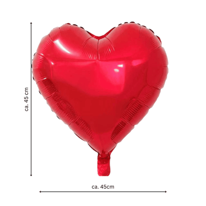 Herzballons in Metallic Optik - 18 farben zur Auswahl für romantische Anlässe & Feiern