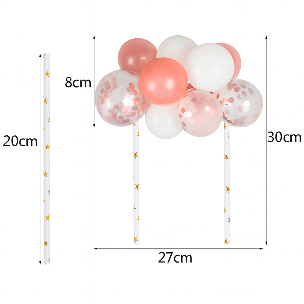 Ballon-Torten Dekoration 10èr Set