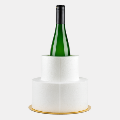 Styropor Torte 2-stöckig mit Ausschnitt – Ø 25/22/16,5 cm – 16 cm hoch