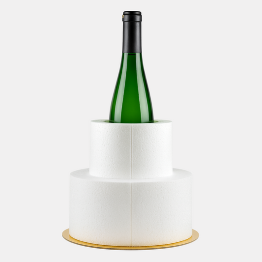 Styropor Torte 2-stöckig mit Ausschnitt – Ø 25/22/16,5 cm – 16 cm hoch