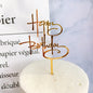 „Happy Birthday“ Caketopper – Roségoldene Torten Dekoration in moderner Handschrift