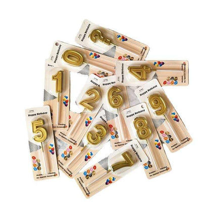Goldene Zahlenkerzen für Torte – Individuell wählbar für Geburtstag, Jubiläum & besondere Anlässe