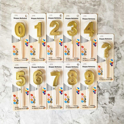 Goldene Zahlenkerzen für Torte – Individuell wählbar für Geburtstag, Jubiläum & besondere Anlässe