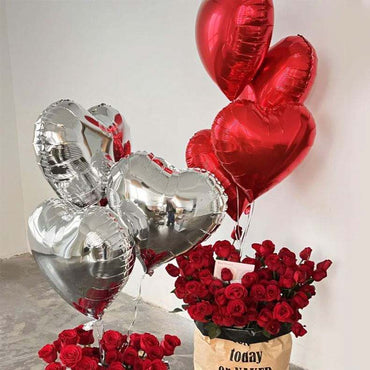 Herzballons in Metallic-Optik – 18 Farben zur Auswahl für romantische Anlässe & Feiern
