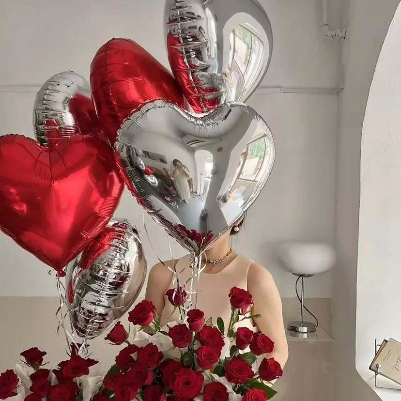 Herzballons in Metallic-Optik – 18 Farben zur Auswahl für romantische Anlässe & Feiern