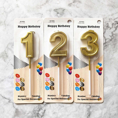 Goldene Zahlenkerzen für Torte – Individuell wählbar für Geburtstag, Jubiläum & besondere Anlässe