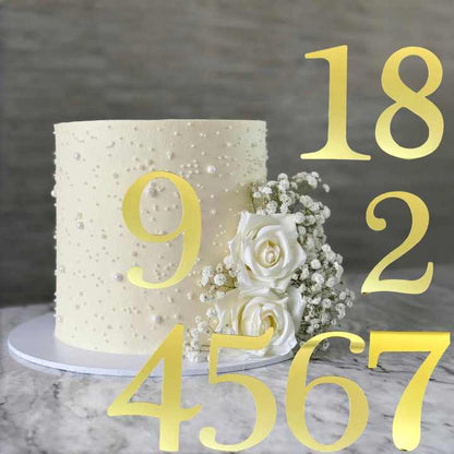 Set aus Glänzenden Zahlenkerzen – Goldene Torten Dekoration mit allen Zahlen (0-9) für Geburtstag, Jubiläum & Besondere Anlässe