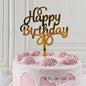 „Happy Birthday“ Caketopper – Goldene Torten Dekoration mit schwungvollem Design
