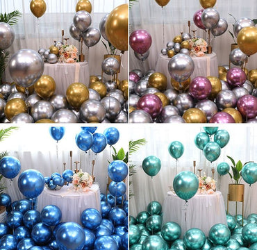 Metallic Herzballons in 18 Farben – Glänzende Folienballons für romantische Deko