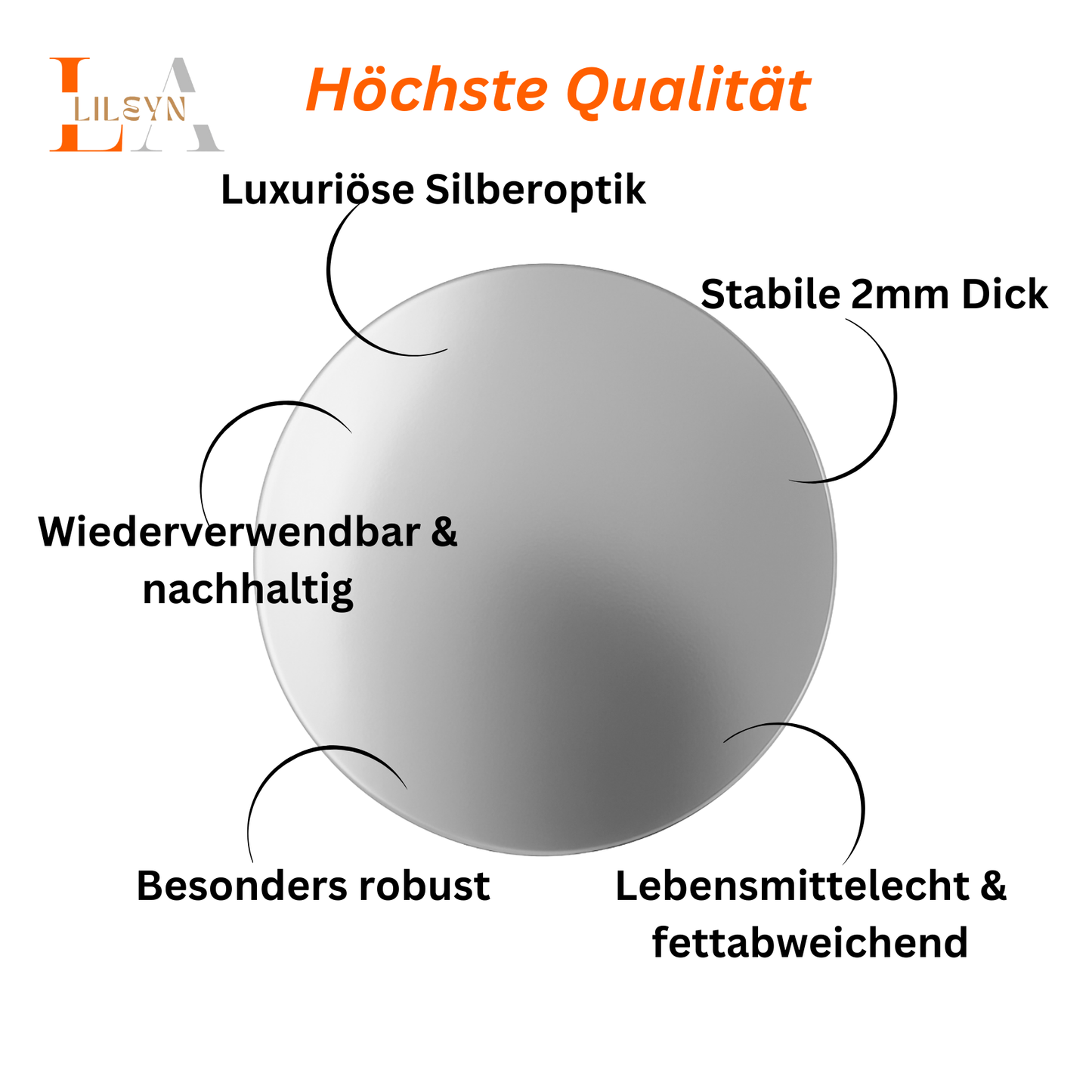 Tortenboden Rund Gold & Silber Ø20 cm – 2 mm – Elegant & Lebensmittelecht