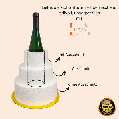Styropor Torte 3-stöckig mit Ausschnitt