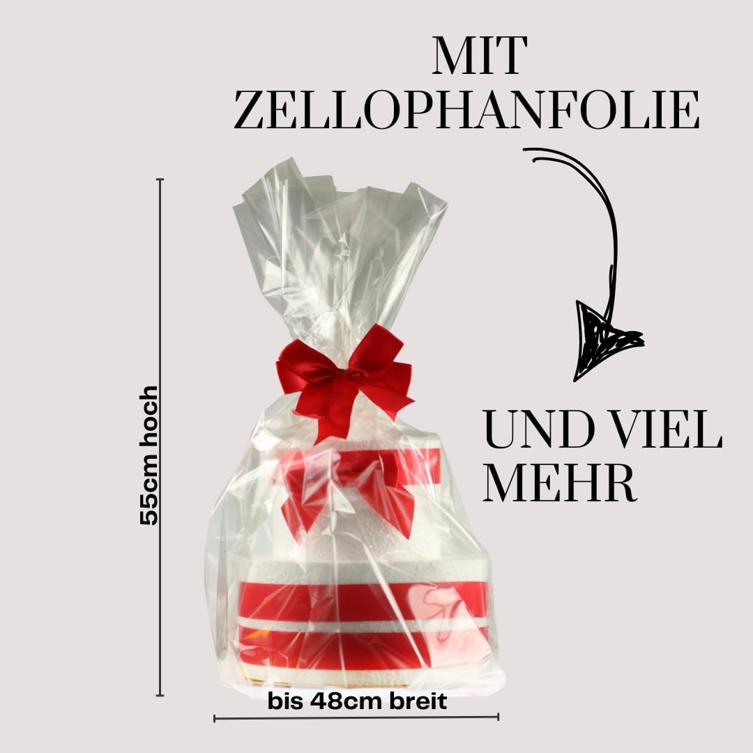 DIY Bastelbox Tortenturm – 2-stöckige Styropor-Torte zum Selbstgestalten | Kreatives Geschenkset mit Zubehör