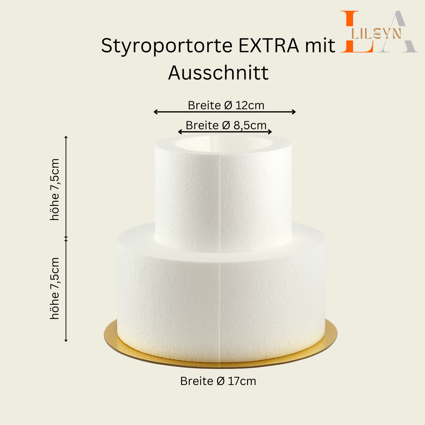 DIY-Bastelbset für einen Tortenturm mit Ausschnitt