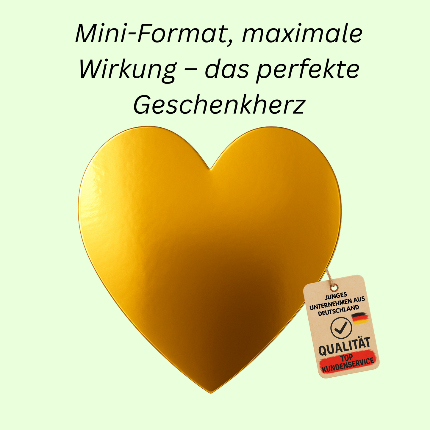 Goldener Tortenboden Herzform – 5er Set – 2 mm Stärke