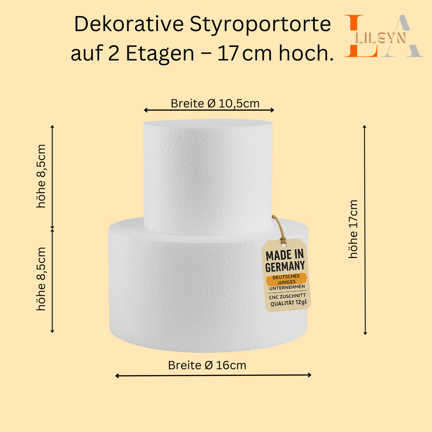 GR - Styropor Torte 2-stöckig
